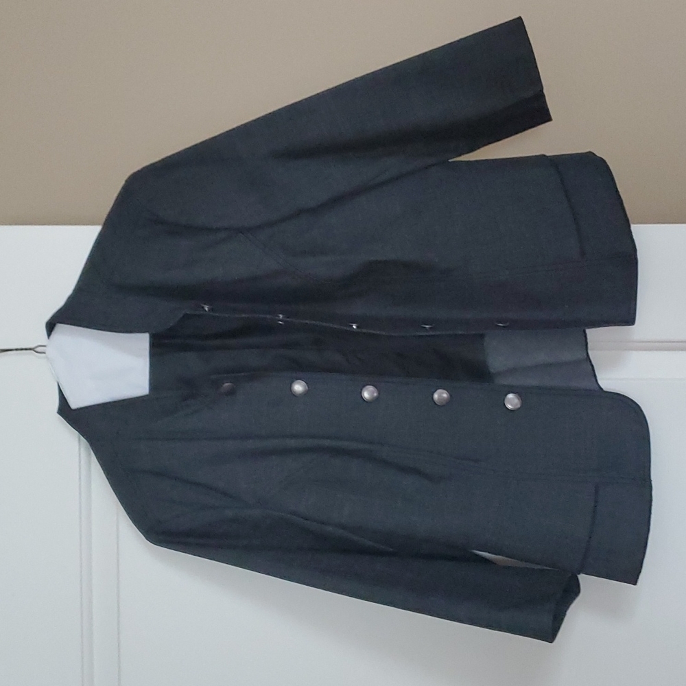 Women Dressbarn black denim blazer size Medium